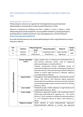 Siluri-Ordoviitsiumi Pandivere Põhjaveekogum Ida-Eesti Vesikonnas (15)