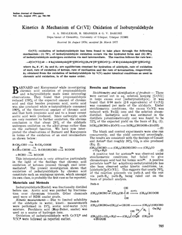 Oxidation of Isobutyraldehyde