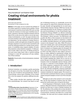 Creating Virtual Environments for Phobia Treatment