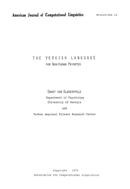 The Yerkish Language for Non-Human Primates