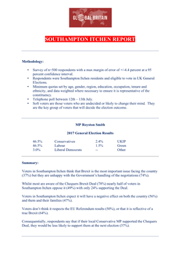 Southampton Itchen Report