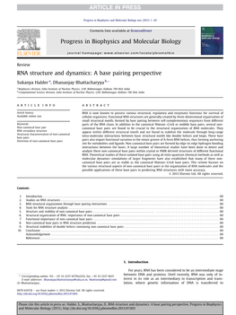 RNA Structure and Dynamics: a Base Pairing Perspective