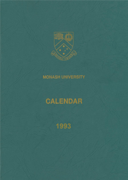 1993 Monash University Calendar Part 1