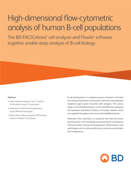 High-Dimensional Flow-Cytometric Analysis of Human B-Cell Populations