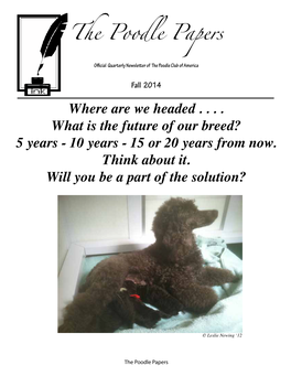 The Poodle Papers Where Are We Headed ...What