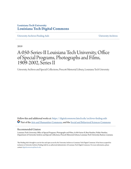A-050-Series-II Louisiana Tech University, Office of Special