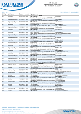 Vfb Eichstätt Alle Vereinsspiele in Der Übersicht Zeit: 29.09.2021 - 04.12.2021