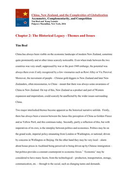 The Historical Legacy –Themes and Issues
