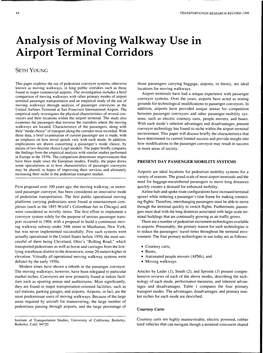 Analysis of Moving Walkway Use in Airport Terminal Corridors