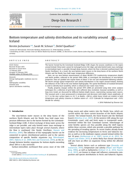 Bottom Temperature and Salinity Distribution and Its Variability Around Iceland