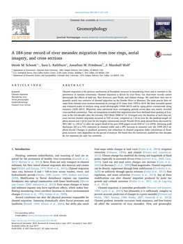 A 184-Year Record of River Meander Migration from Tree Rings, Aerial Imagery, and Cross Sections