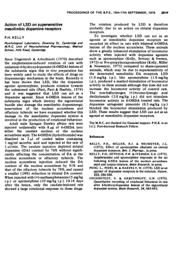 Action of LSD on Supersensitive Mesolimbic Dopamine Receptors