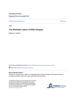 The Washakie Letters of Willie Ottogary