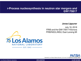 R-Process Nucleosynthesis in Neutron Star Mergers and GW170817