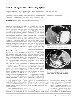 Weird Activity and the Wandering Spleen