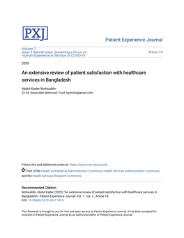An Extensive Review of Patient Satisfaction with Healthcare Services in Bangladesh