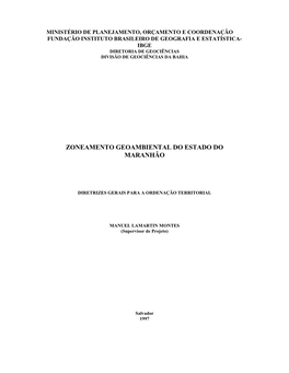 Zoneamento Geoambiental Do Estado Do Maranhão