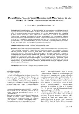 A. López Y S. Rosenfeldt- Polen Y Orbículas En Oxalis