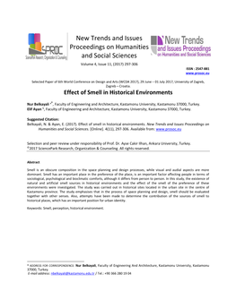 Effect of Smell in Historical Environments