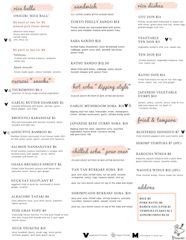 Takeout Menu