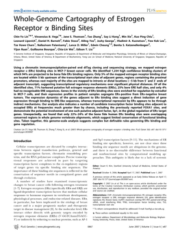 Whole-Genome Cartography of Estrogen Receptor a Binding Sites