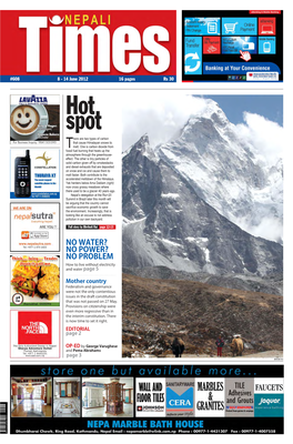 Nepali Times on Facebook Printed at Jagadamba Press | 01-5250017-19 | Follow @Nepalitimes on Twitter 8 - 14 JUNE 2012 #608 OP-ED 3