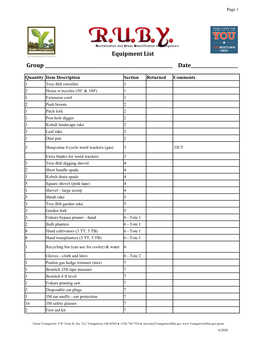 Equipment Inventory (PDF)