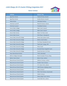 Little Champs Art & Creative Writing Competition 2015