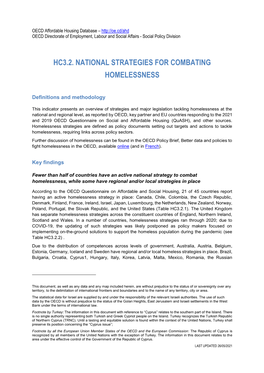 Hc3.2. National Strategies for Combating Homelessness