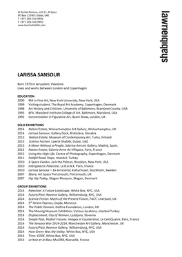 Larissa Sansour
