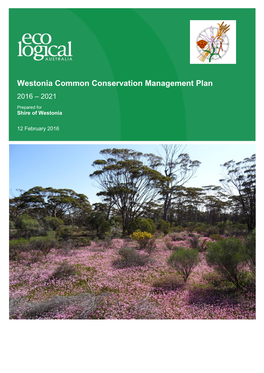 Westonia Common Conservation Management Plan