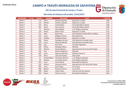 CAMPO a TRAVÉS MORALEDA DE ZAFAYONA XXI Circuito Provincial De Campo a Través Moraleda De Zafayona (Granada)