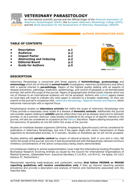 Veterinary Parasitology