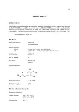 Methiocarb (132)