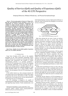 (Qos) and Quality of Experience (Qoe) of the 4G LTE Perspective