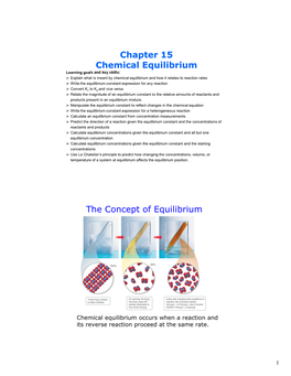 Chapter 15 Chemical Equilibrium