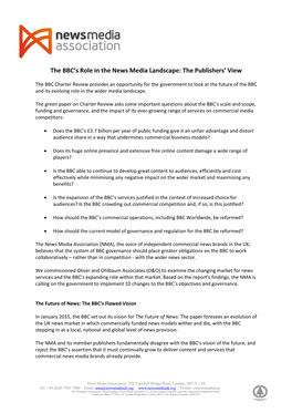 The BBC's Role in the News Media Landscape