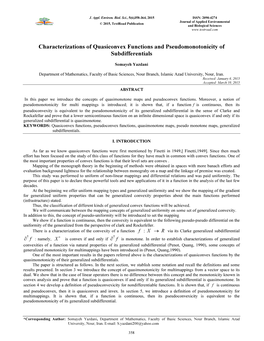 Characterizations of Quasiconvex Functions and Pseudomonotonicity of Subdifferentials