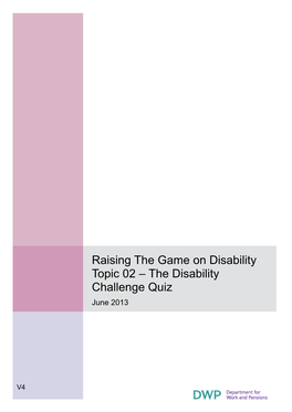 The Disability Challenge Quiz June 2013