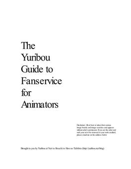 The Yuribou Guide to Fanservice for Animators