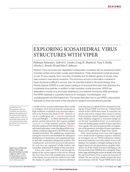 Exploring Icosahedral Virus Structures with Viper