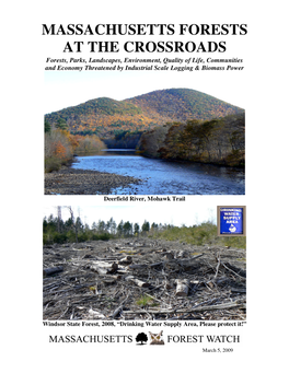 Massachusetts Forests at the Crossroads