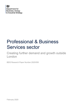 Professional and Business Services Sector