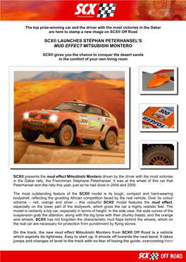 Scx® Launches Stéphan Peterhansel's Mud Effect Mitsubishi Montero