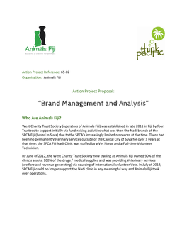 “​Brand Management and Analysis​”