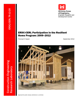 ERDC-CERL Participation in the Resilient Home Program: 2009–2012