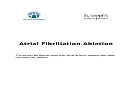 Atrial Fibrillation Ablation