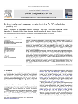 Dysfunctional Reward Processing in Male Alcoholics: an ERP Study During a Gambling Task