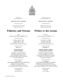 Fisheries and Oceans Pêches Et Des Océans