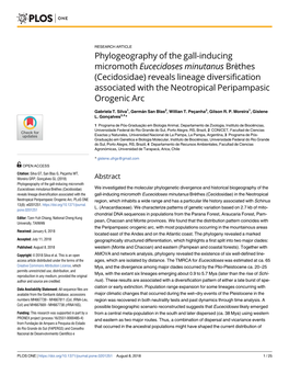 Phylogeography of the Gall-Inducing Micromoth Eucecidoses Minutanus